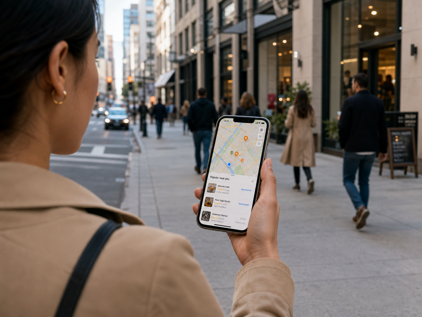 Apple Maps s&rsquo;ouvre a la pub: meme la promenade du dimanche finit par avoir un sponsor