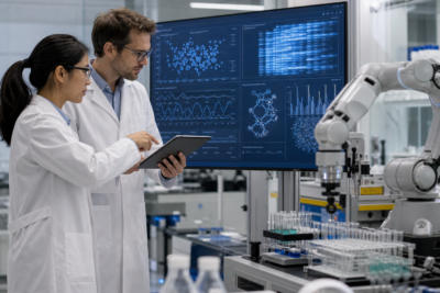 AutoScientist veut automatiser une part de la recherche: la blouse blanche regarde la ligne de code avec insistance