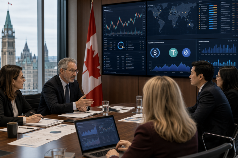Le Canada regarde les stablecoins de plus pres: les banques font semblant d&rsquo;etre calmes mais regardent tout