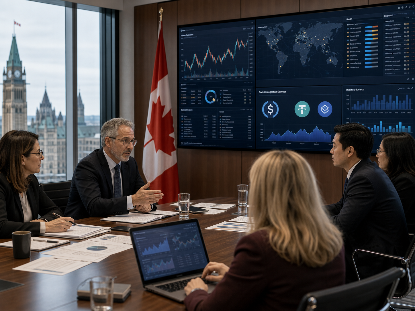 Le Canada regarde les stablecoins de plus pres: les banques font semblant d&rsquo;etre calmes mais regardent tout